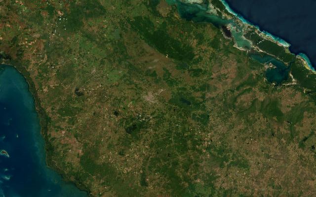 Satellite view of Camagüey province, Cuba