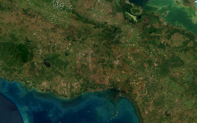 Satellite view of Ciego de Ávila province, Cuba