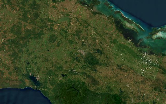 Satellite view of Villa Clara province, Cuba