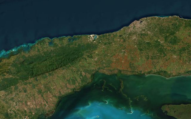 Satellite view of Artemisa province, Cuba