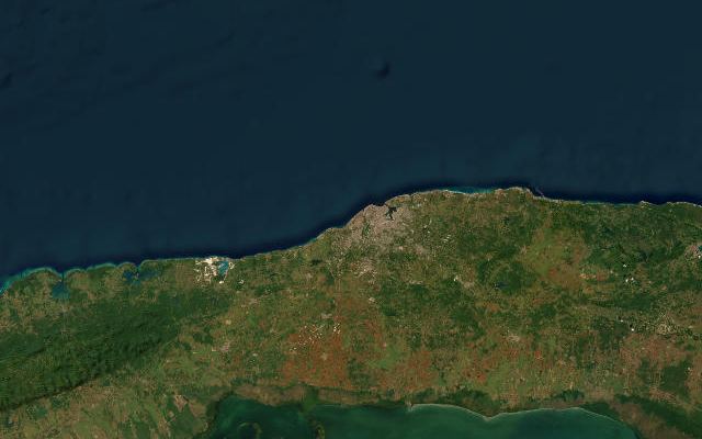 Satellite view of La Habana province, Cuba